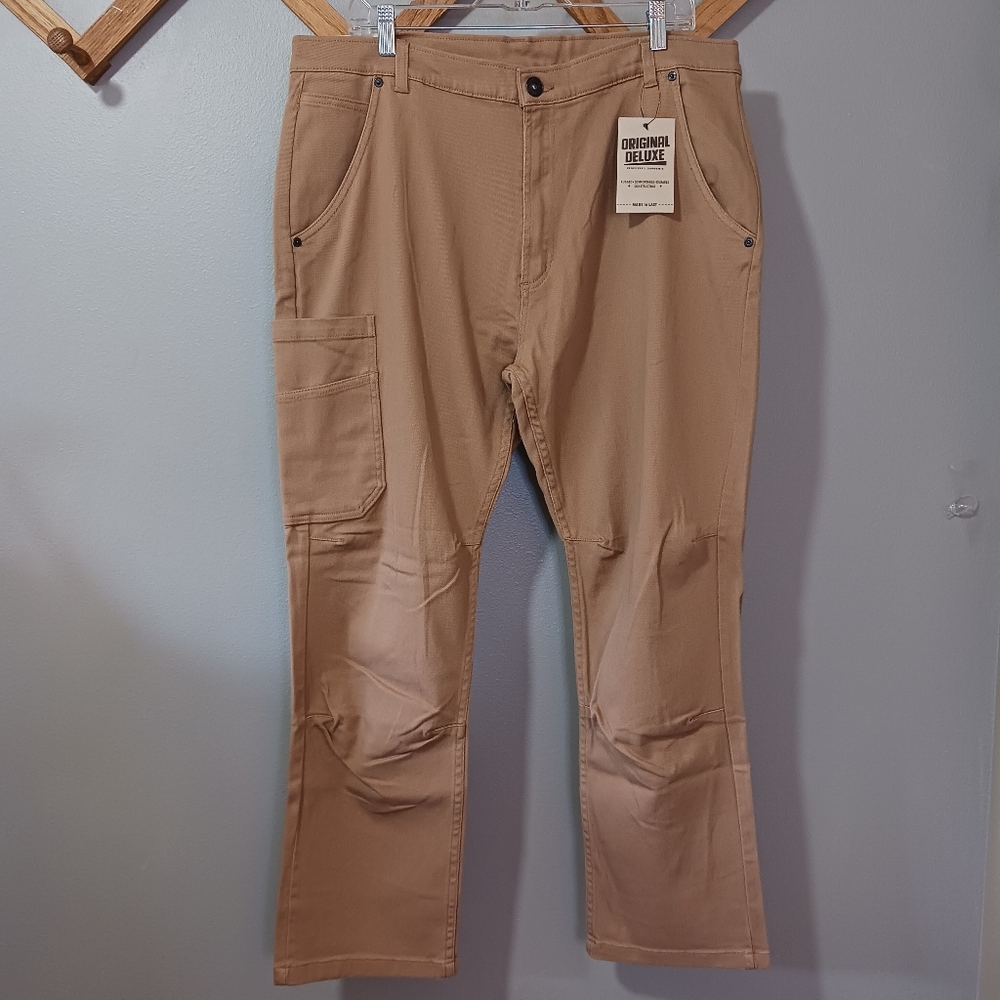 NWT Apparel Collection Original Deluxe Supply Utility Work Pants Khaki 38x30